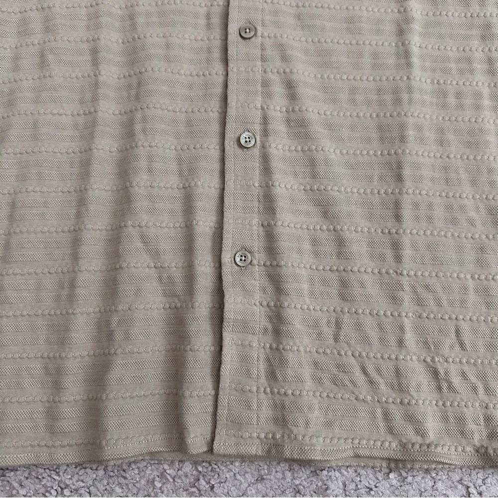 Ben Sherman Textured Long Sleeve Button Up Shirt Men S Timberwolf - Picture 3 of 14